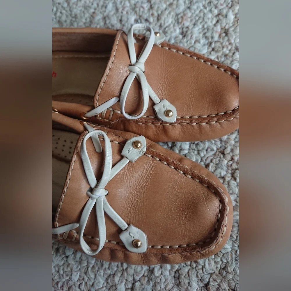 Marc Joseph Cypress Hill Tan Leather Loafers size 6